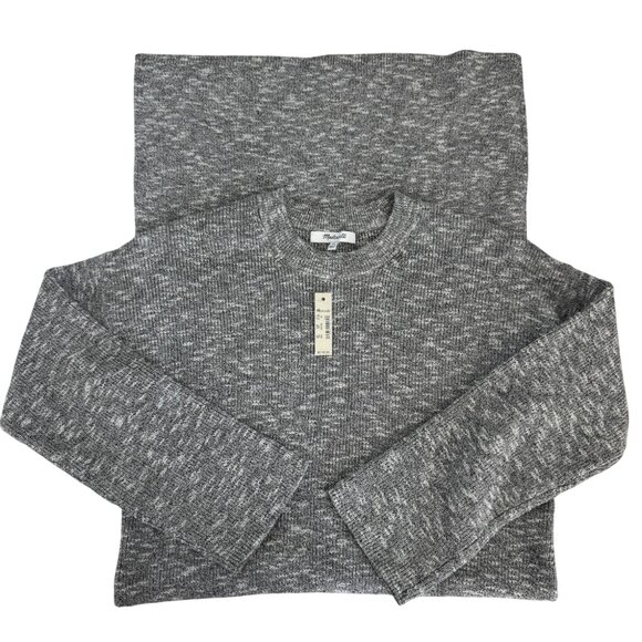 Madewell Sweater Dress Gray Knit Midi Long Sleeve Minimalist XS NWT - Picture 6 of 11